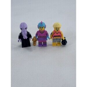 Lego Minifigure Lot of 3  ~ D & D Mindflayer Fitness Instructor & Space Heroine